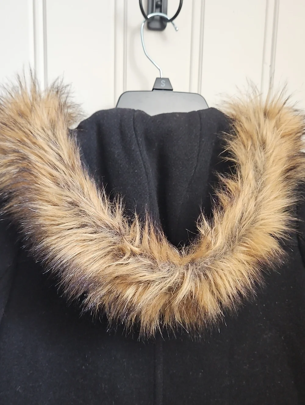 J. Crew Italian Stadium Cloth Nello Gori Black Wool Parka Pea Coat Size 0
